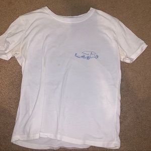 brandy melville graphic cropped tee